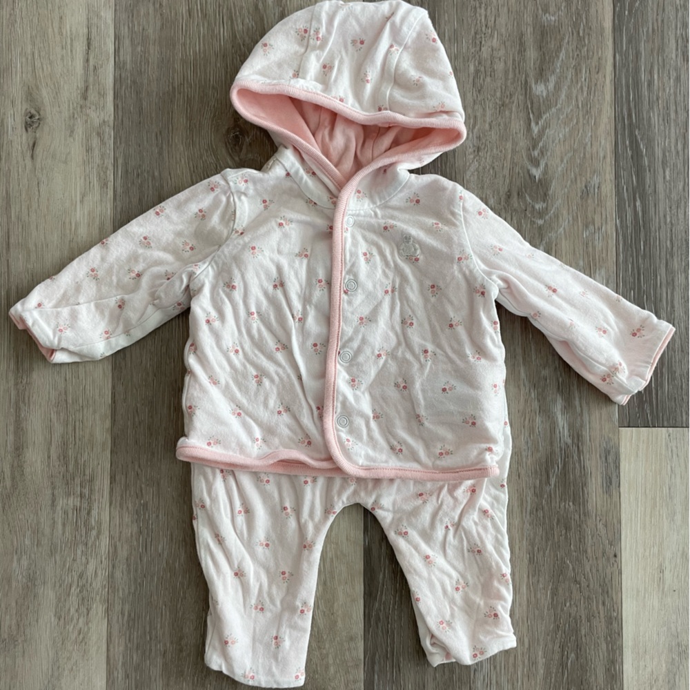 Baby Gap, 0-3 mon, floral hoodie and pant set, girls baby